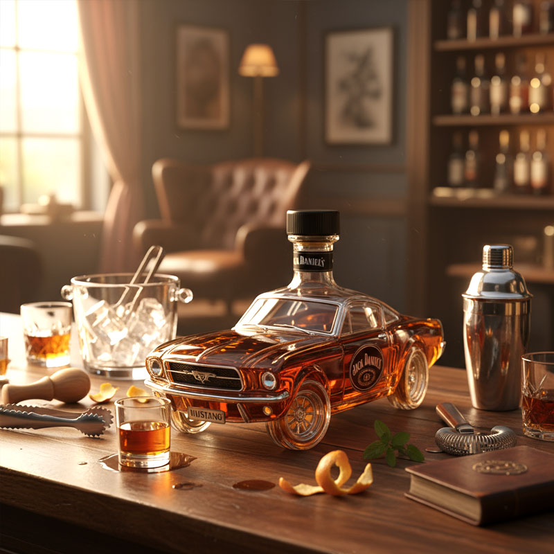 Mustang Shaped Whiskey Decanter - Unique Home Bar Accessory for Bourbon and Whiskey Lovers 2