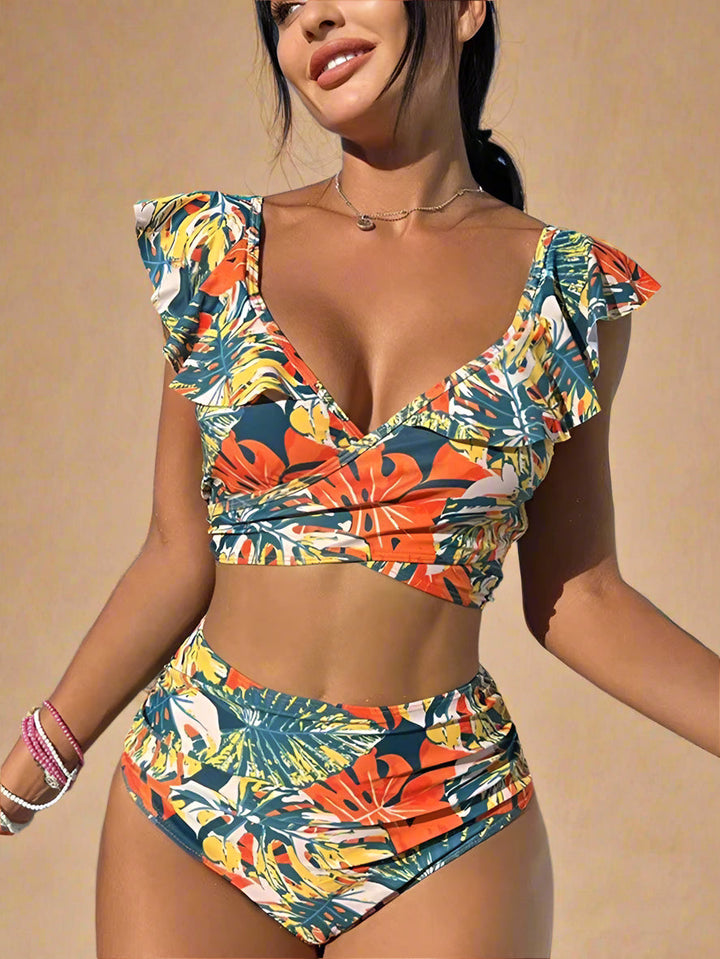Nina | Two-piece swimsuit with ruffles 0