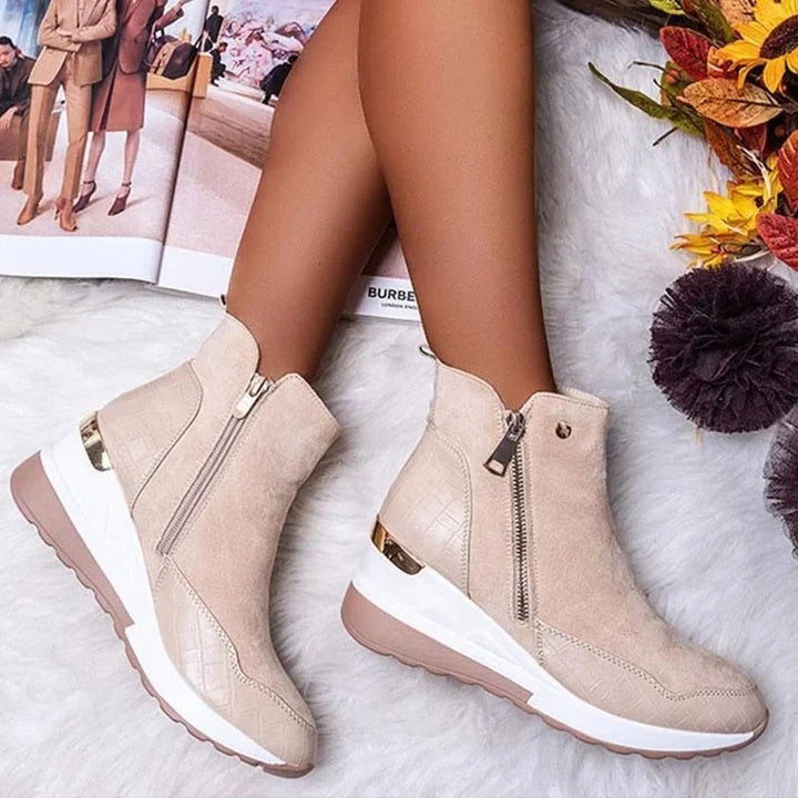 Orthopedic Ankle Boots with Zip Closure for Comfortable Arch Support 0