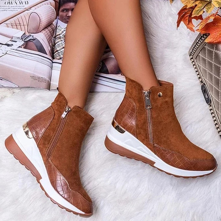 Orthopedic Ankle Boots with Zip Closure for Comfortable Arch Support 2