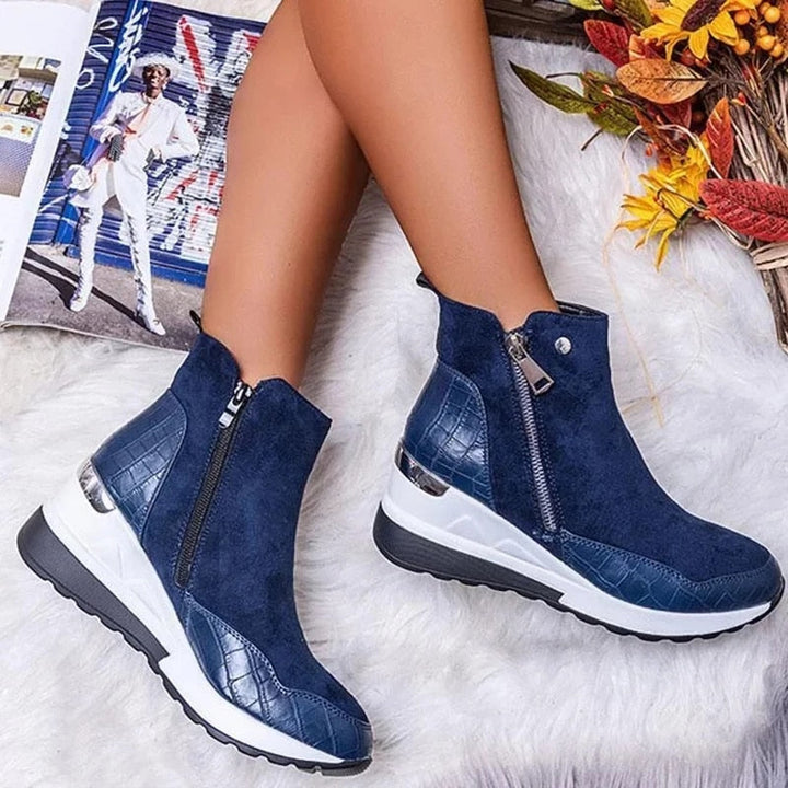 Orthopedic Ankle Boots with Zip Closure for Comfortable Arch Support 3