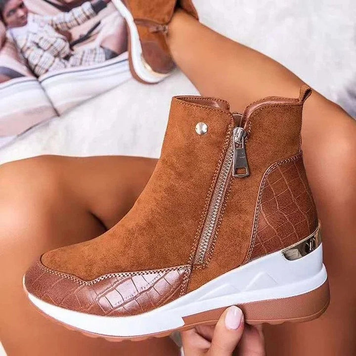 Orthopedic Ankle Boots with Zip Closure for Comfortable Arch Support 4