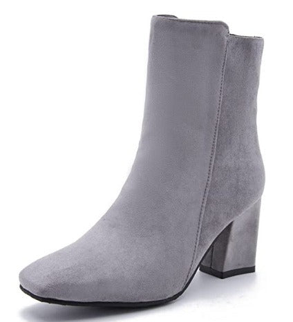 Orthopedic Chunky Block Heel Ankle Boots with Arch Support for Women 1