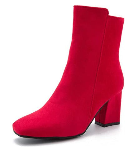 Orthopedic Chunky Block Heel Ankle Boots with Arch Support for Women 4