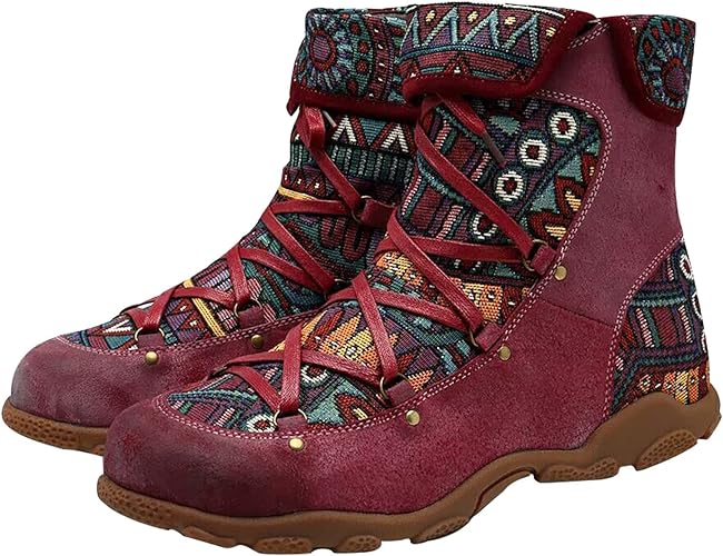 Orthopedic Retro Bohemian Women's Boots with Arch Support 0