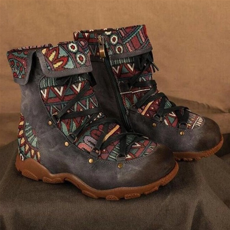 Orthopedic Retro Bohemian Women's Boots with Arch Support 3