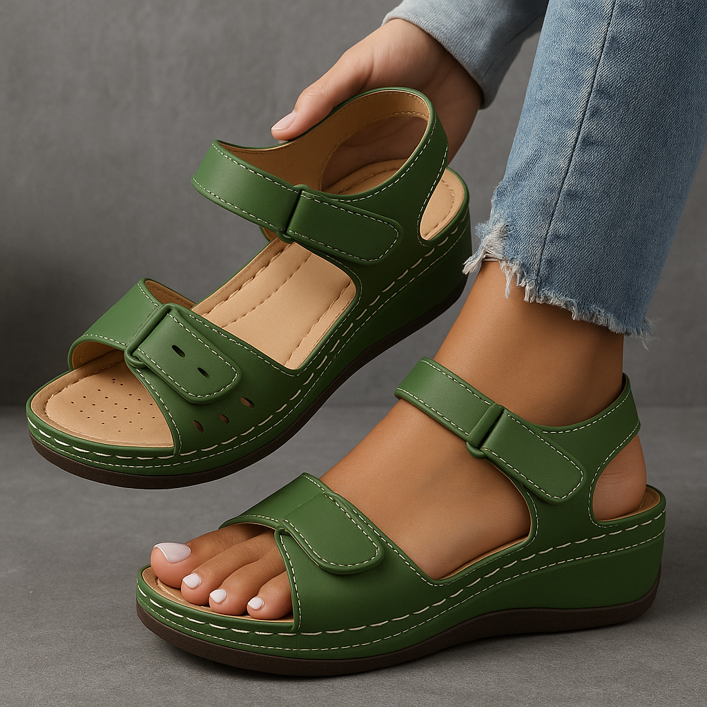 Orthopedic Wedge Sandals for Women - Arch Support Summer Wedge Heels for All-Day Comfort 0