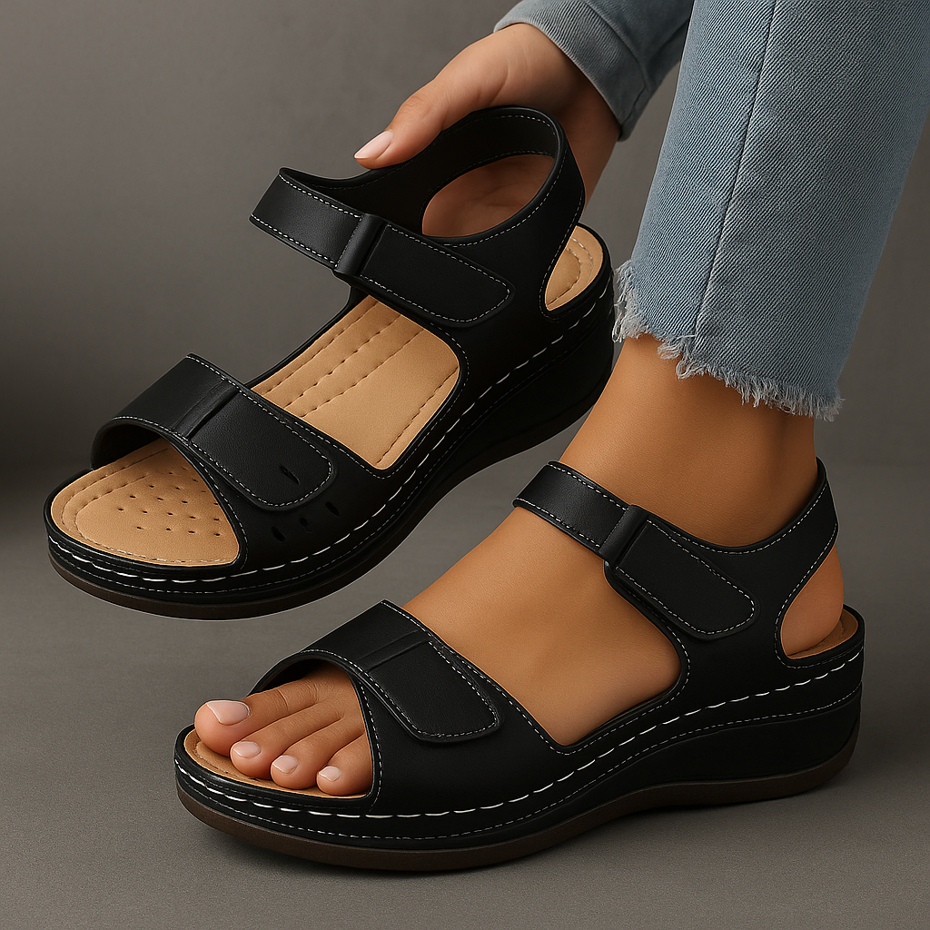 Orthopedic Wedge Sandals for Women - Arch Support Summer Wedge Heels for All-Day Comfort 9