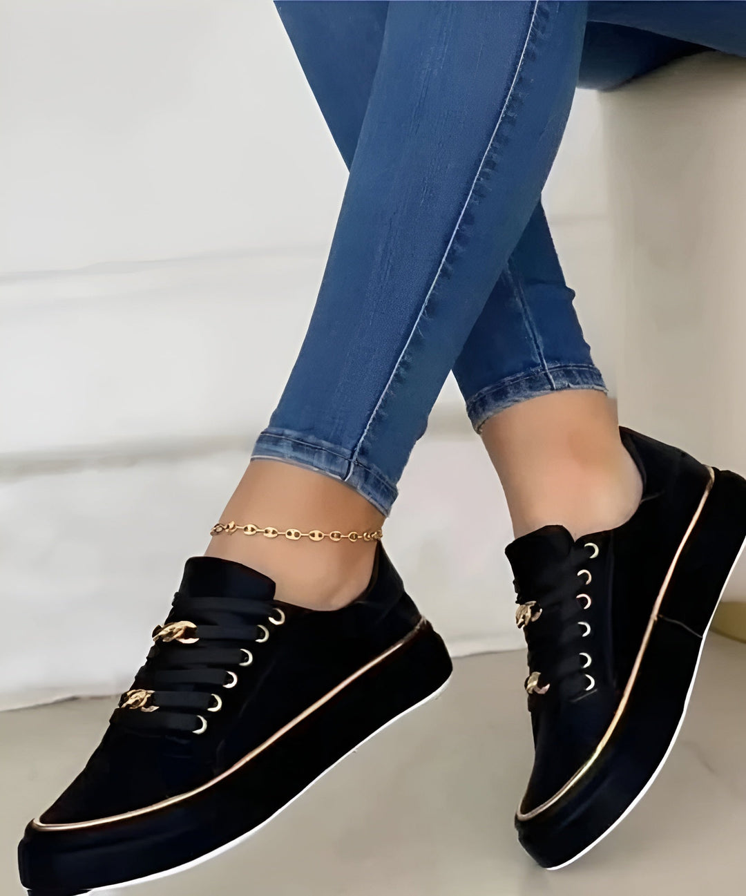 Orthopedic Women's Sneakers - Best Walking Shoes for Women with Chic Accents and Shock-Absorbing Soles 1