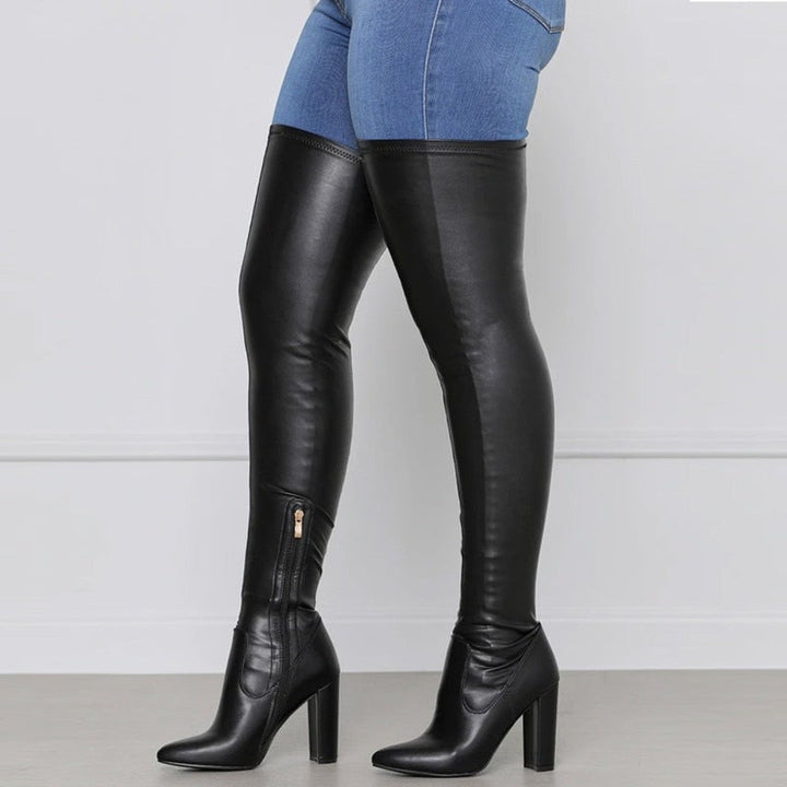 Over-the-Knee Women Boots Stylish High Design for Fall and Winter 0