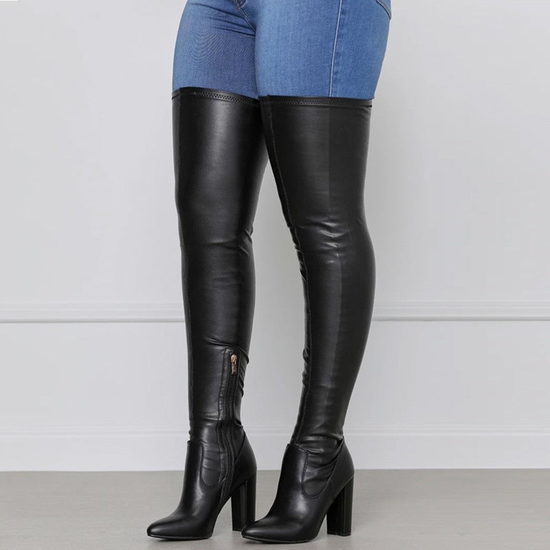 Over-the-Knee Women Boots Stylish High Design for Fall and Winter 2