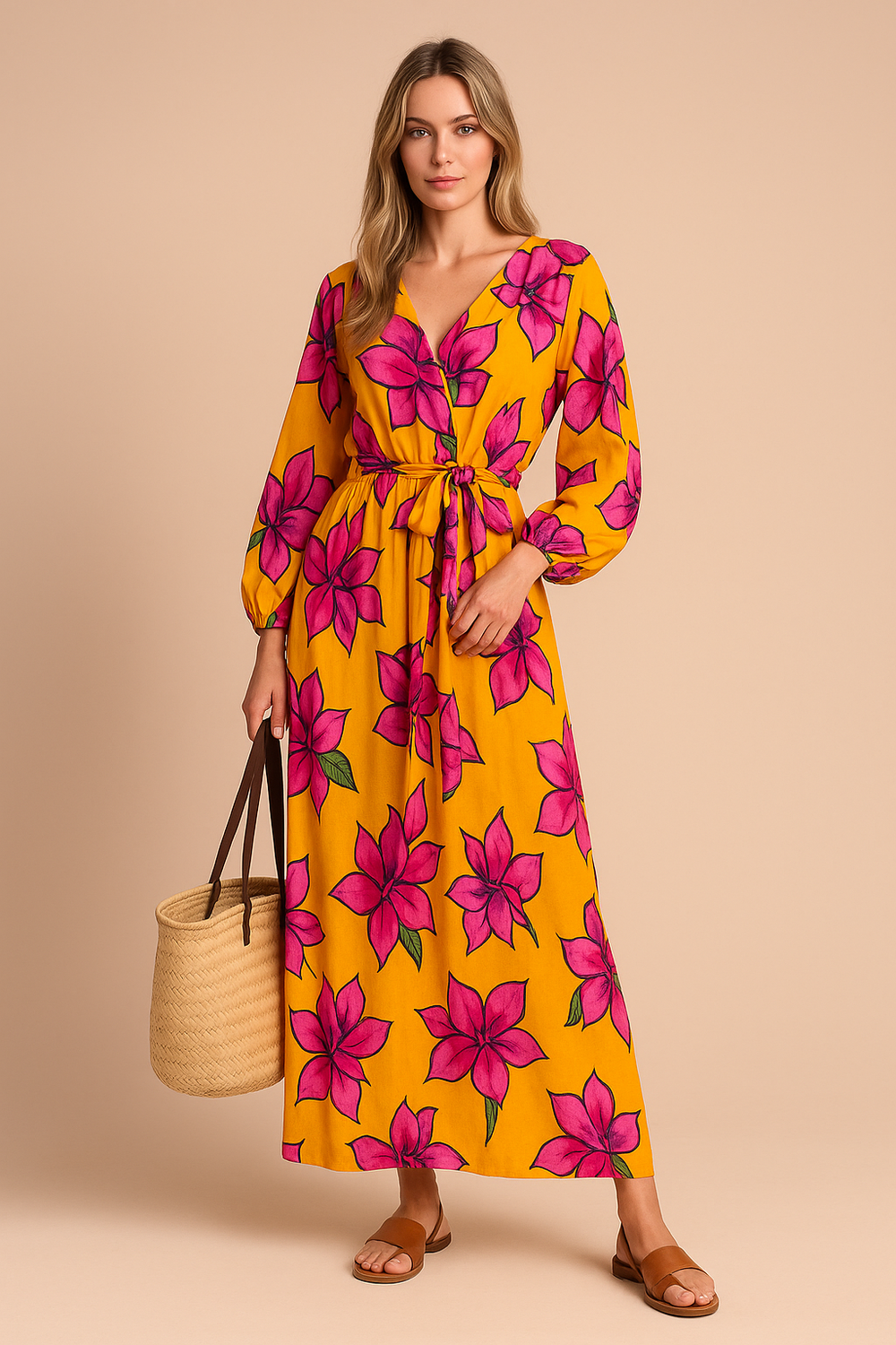 Salma | Fashionable V-Neck Dress 1