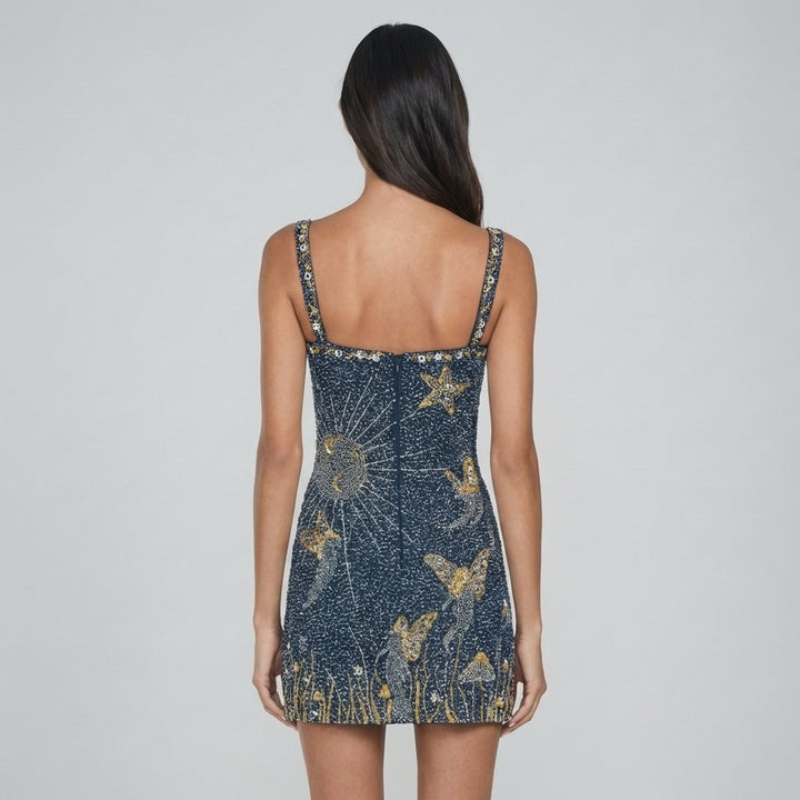 Shimmering Starry Mini Dress for Women - Bold Evening Style 2