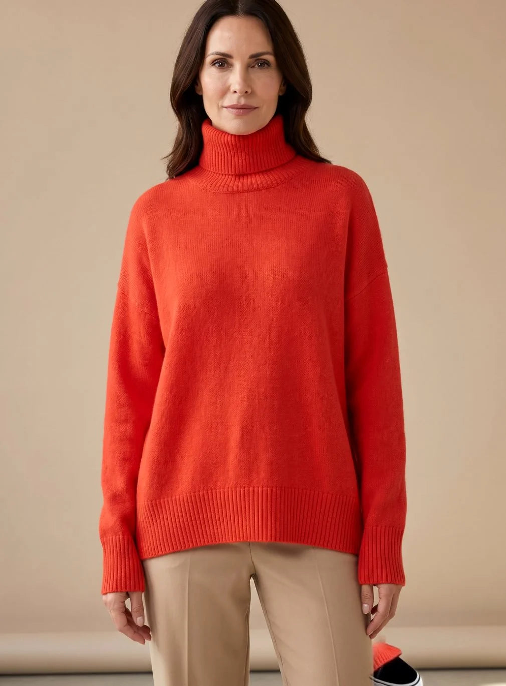 Sophie | Women's Oversized Turtleneck Knit Lounge Set Wide Leg 8