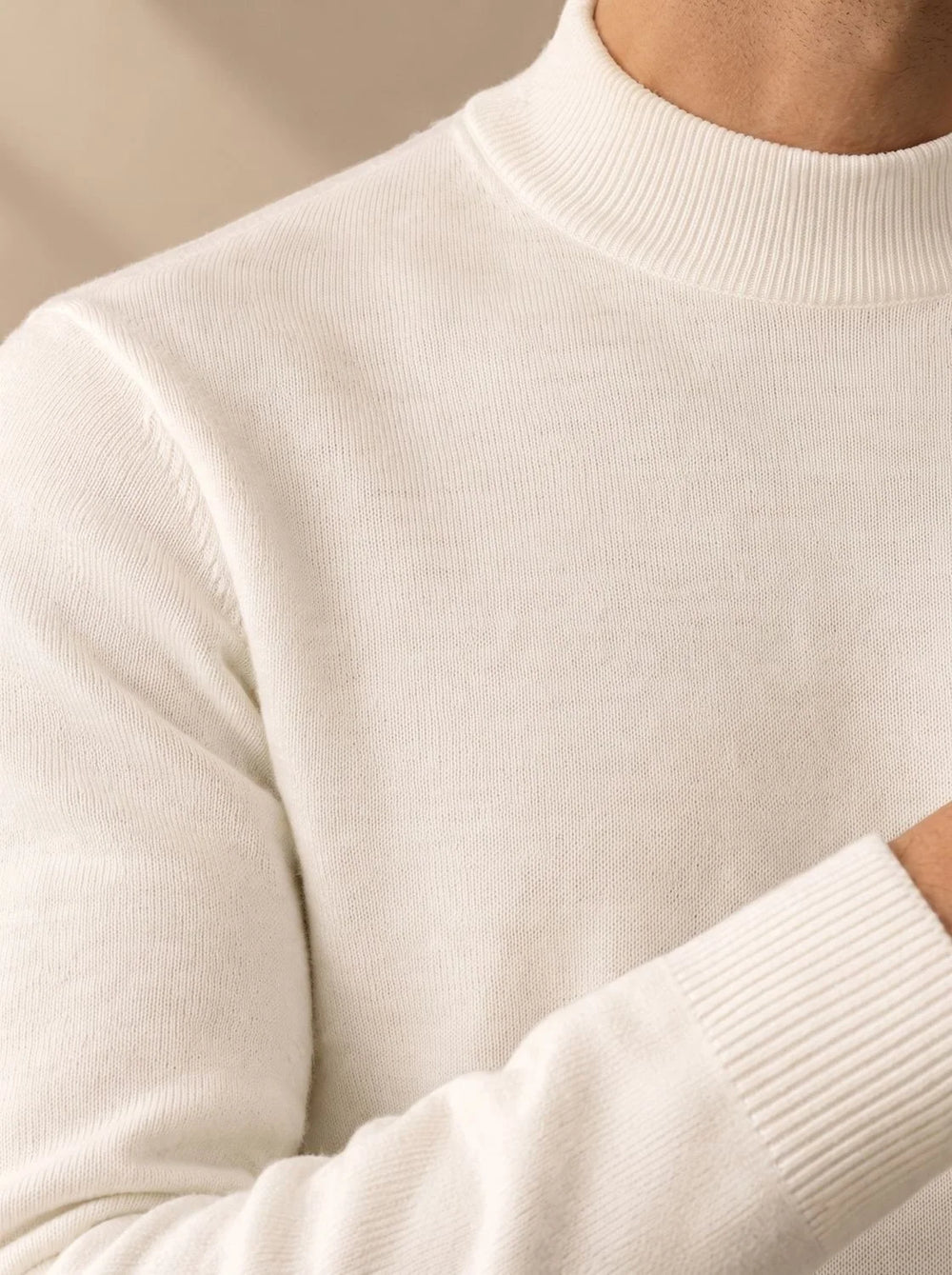 Stefan | Herren Slim-Fit Strickpullover mit Mock-Kragen und Rippbündchen 1