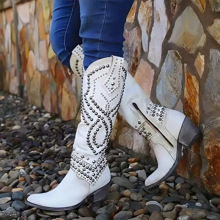 Stylish Knee-High Orthopedic Boots for Women - Comfortable Mid Block Heel 4