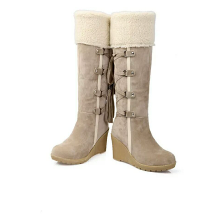 Stylish Warm Winter Boots for Women with Comfortable Wedge Heels 2