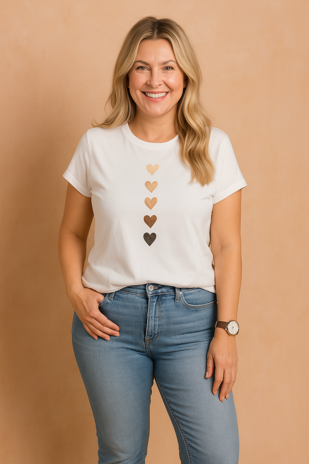 Stylish Women's T-shirt with Delicate Print for Everyday Wear 0
