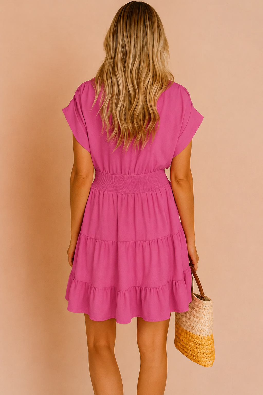 Gwen | Dress with Ruched Sleeves and Ruffles