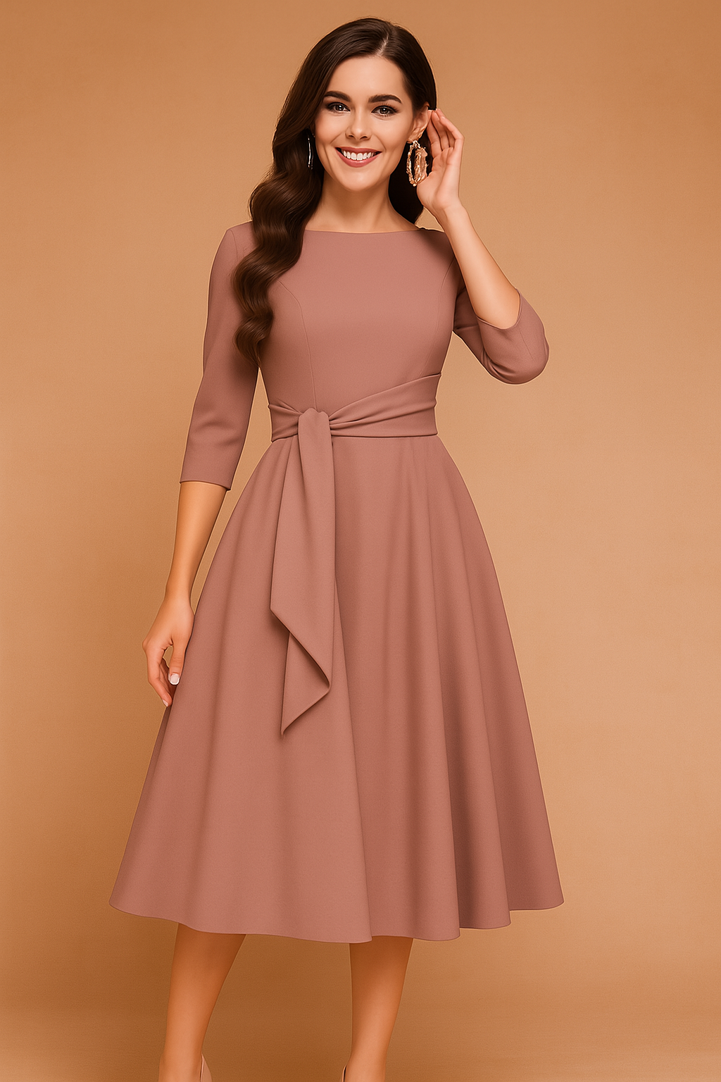 Violet | Elegant Midi Blouse with Bow 2