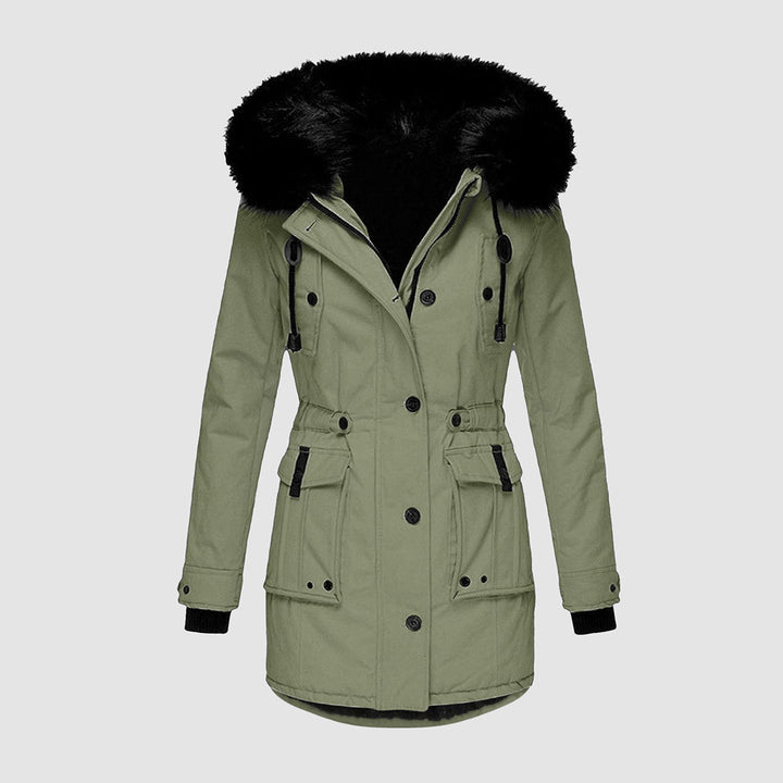 Warming Winter Coat with Hood and Pockets for Women 2