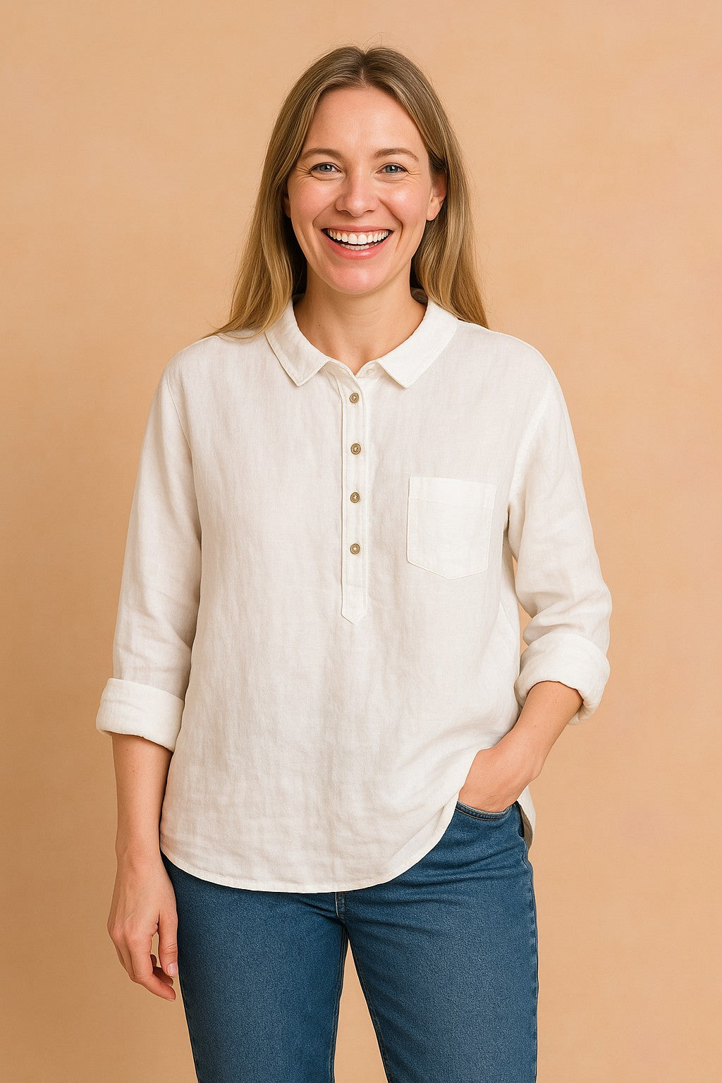 Women's Casual Loose Blouse with Button Closure - Perfect Summer Tops for Women 3