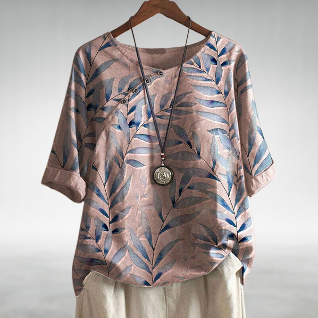 Women's Casual Printed Blouse with 3/4 Sleeves for Effortless Style 1