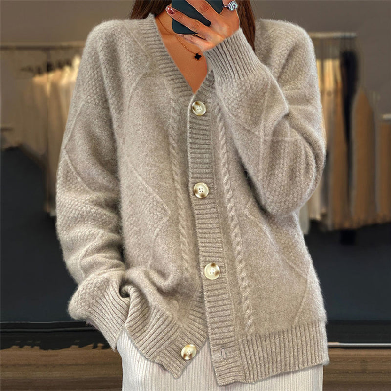 Women's Cozy Long Sleeve Cardigan for Layering and Warmth 1