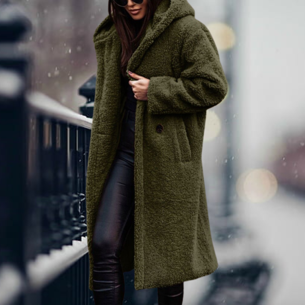 Women’s Fluffy Teddy Winter Jacket Warm Casual Outerwear 1