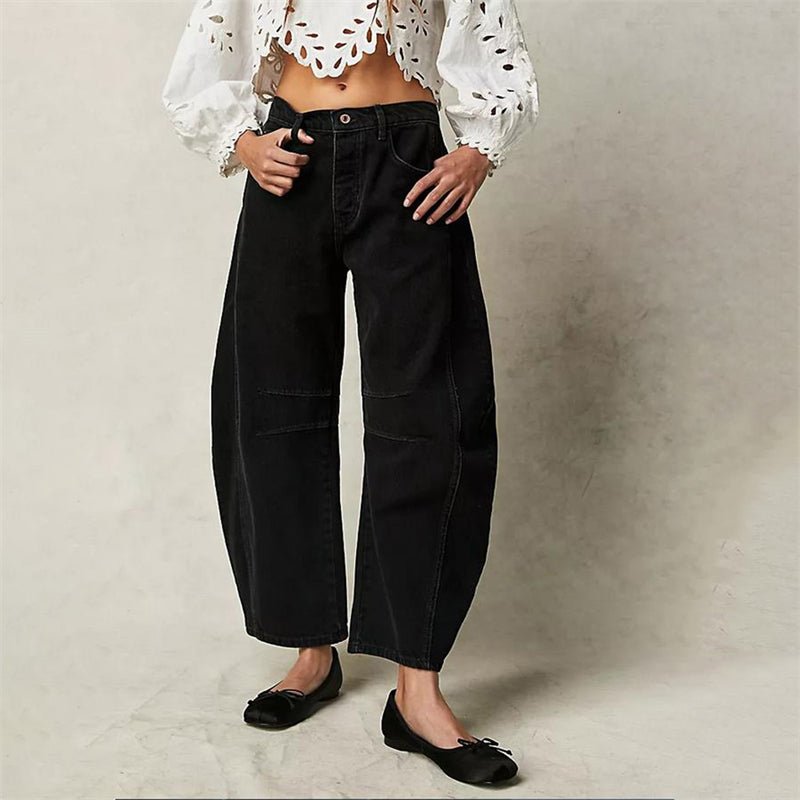 Women’s High-Waist Barrel-Leg Relaxed-Fit Jeans Light Acid Wash 3