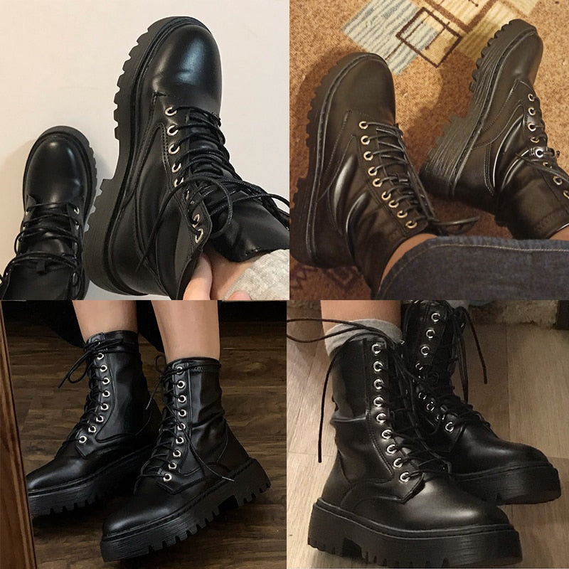 Women's Lace-Up Boots with Orthopedic Arch Support for Comfortable Wear 1