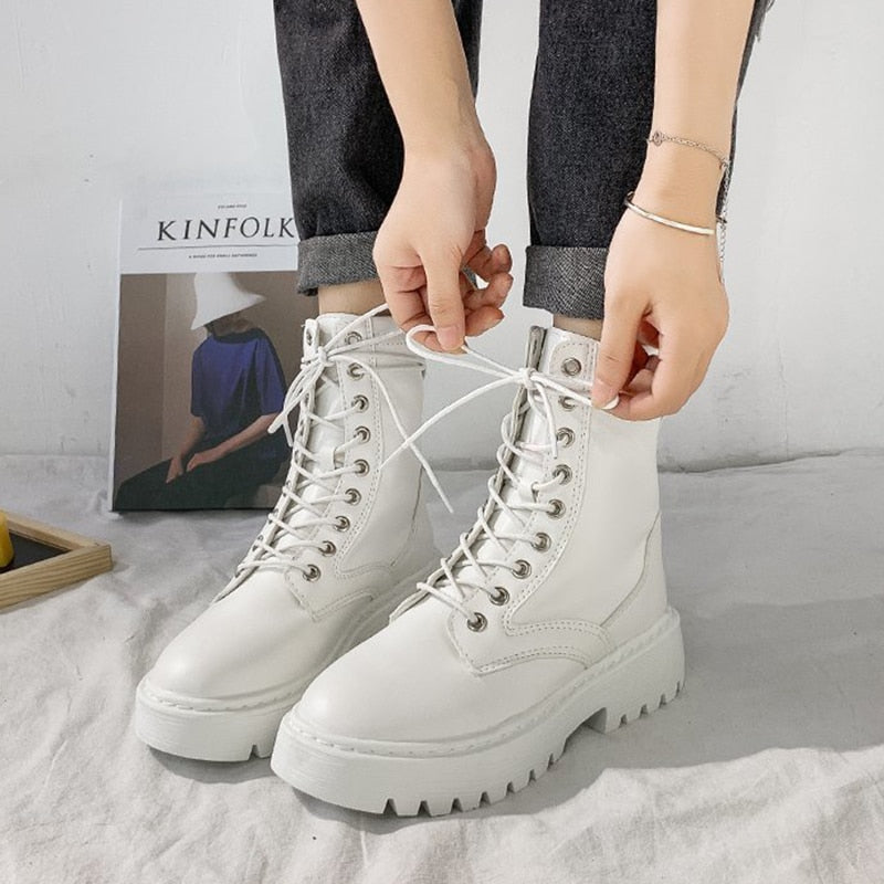 Women's Lace-Up Boots with Orthopedic Arch Support for Comfortable Wear 4