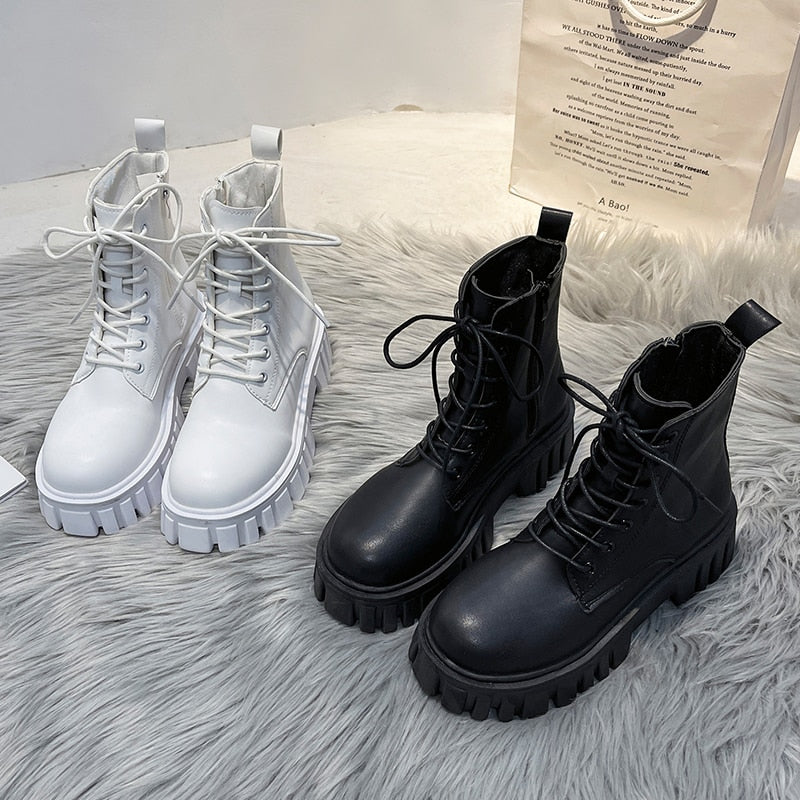 Women's Leather Ankle Boots Stylish Casual Footwear 1