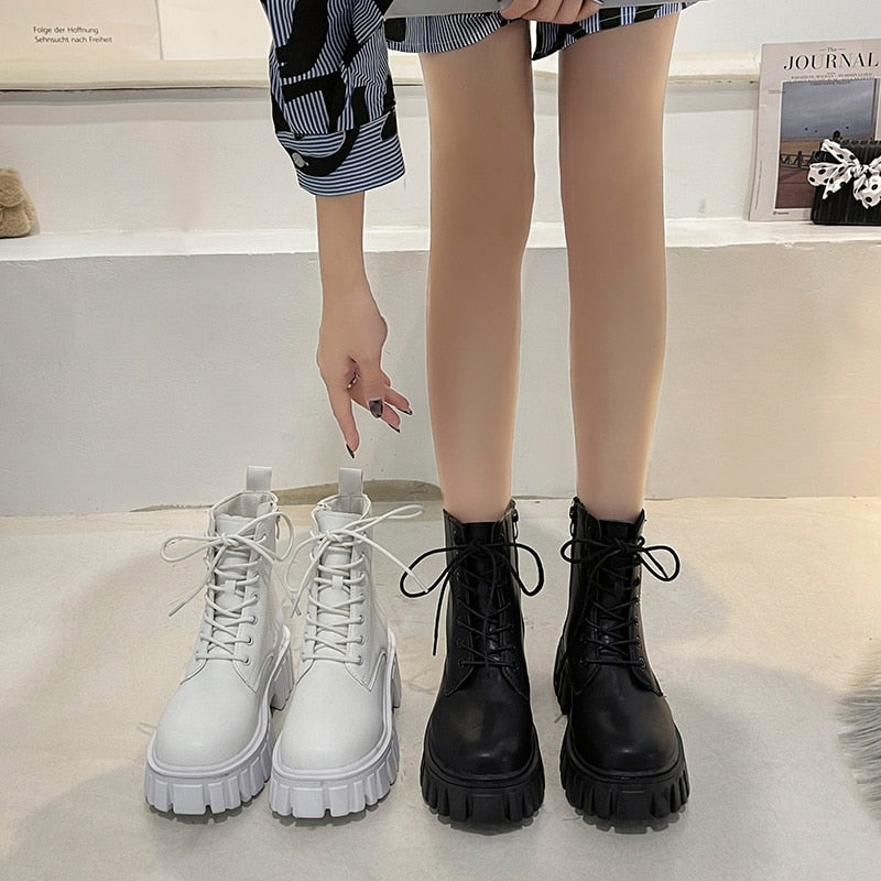 Women's Leather Ankle Boots Stylish Casual Footwear 5