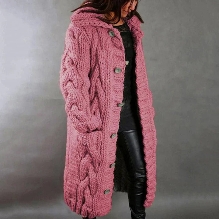 Women's Long Cardigan Sweater - Warm Knitted Layering Cardigan for Cozy Winter Style 3
