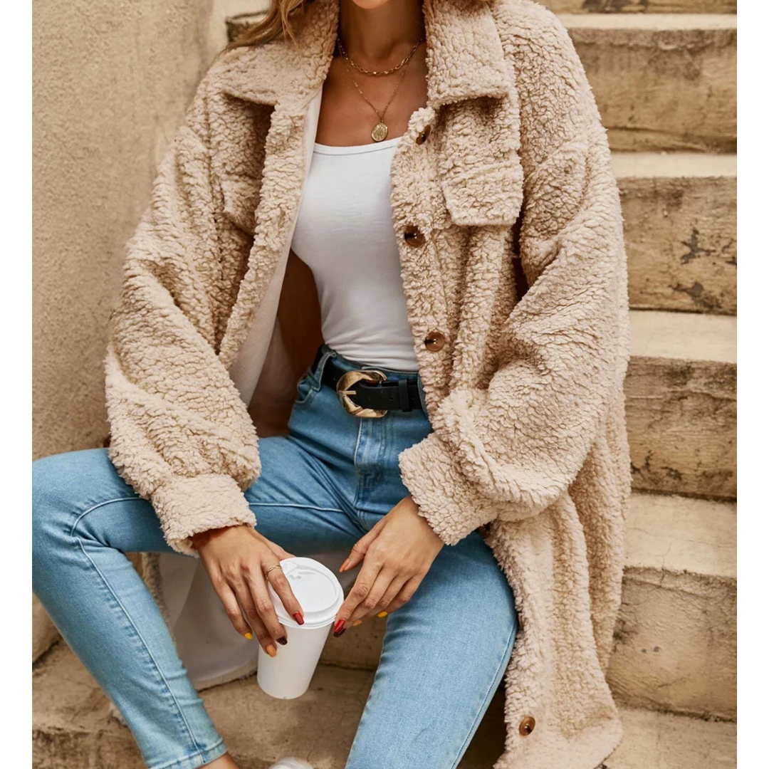 Women’s Long Coat Stylish Warm Outerwear for Cool Weather 0