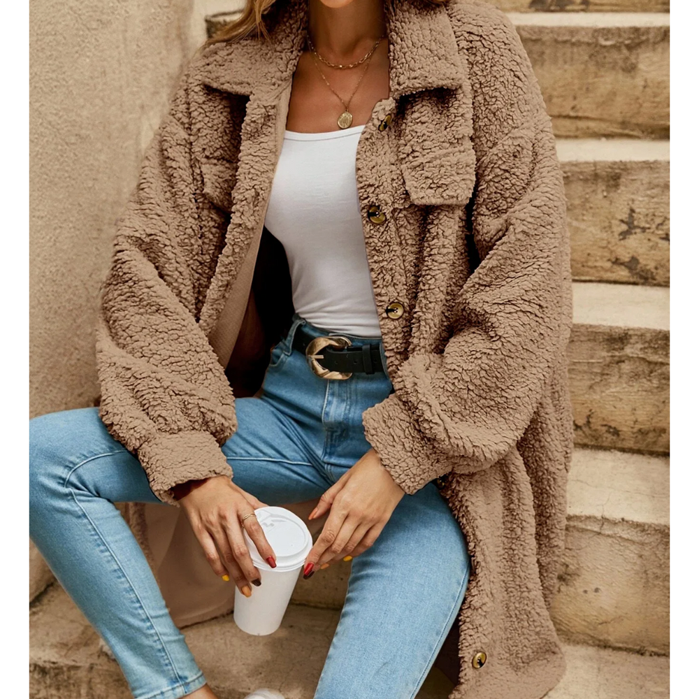 Women’s Long Coat Stylish Warm Outerwear for Cool Weather 1