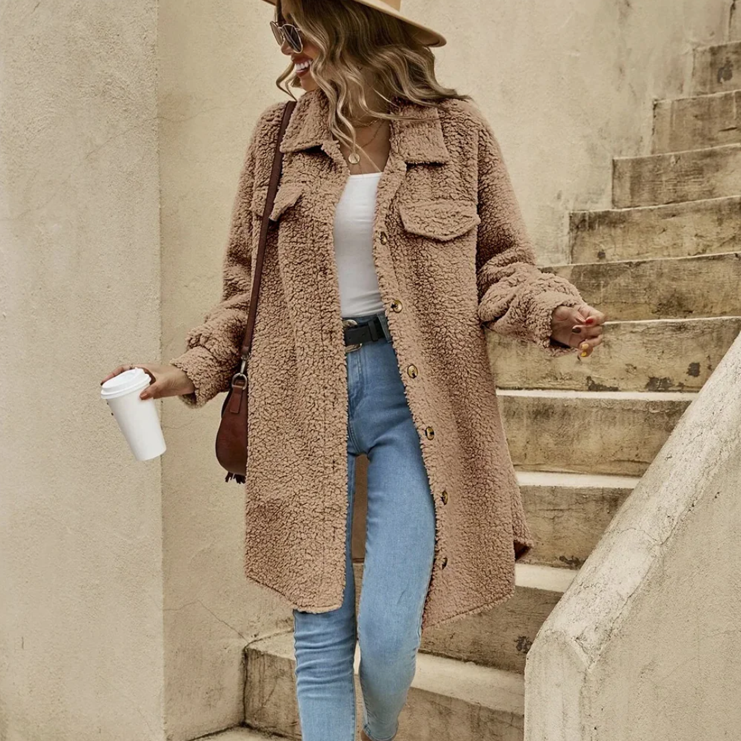 Women’s Long Coat Stylish Warm Outerwear for Cool Weather 3