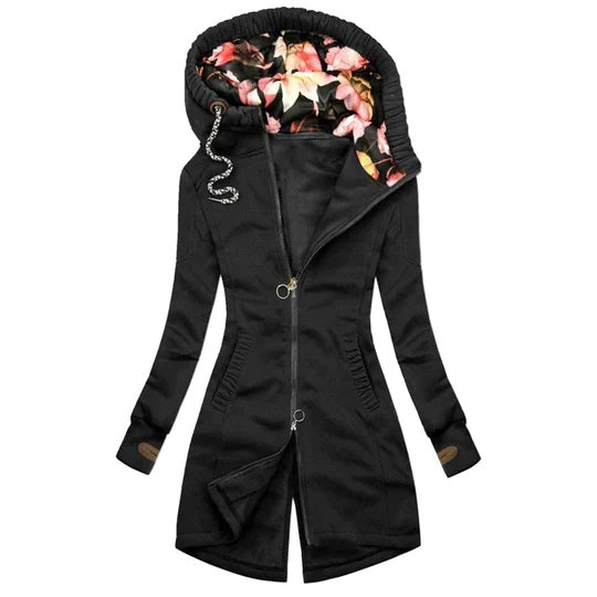 Women’s Long Winter Coat with Hood Slim Fit Warm Outerwear 0