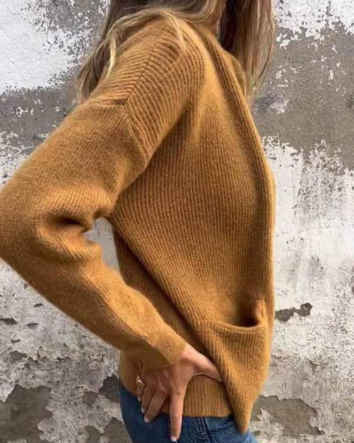 Women's Loose Fit Black Cardigan Sweater with Zipper and Front Pockets for Casual Everyday Wear 5