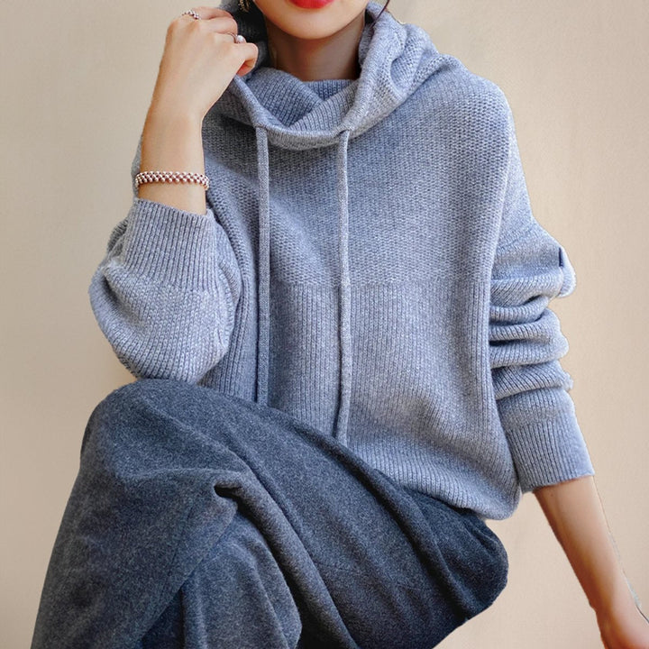 Women's Oversized Hooded Turtleneck Sweater for Casual and Cozy Style 3