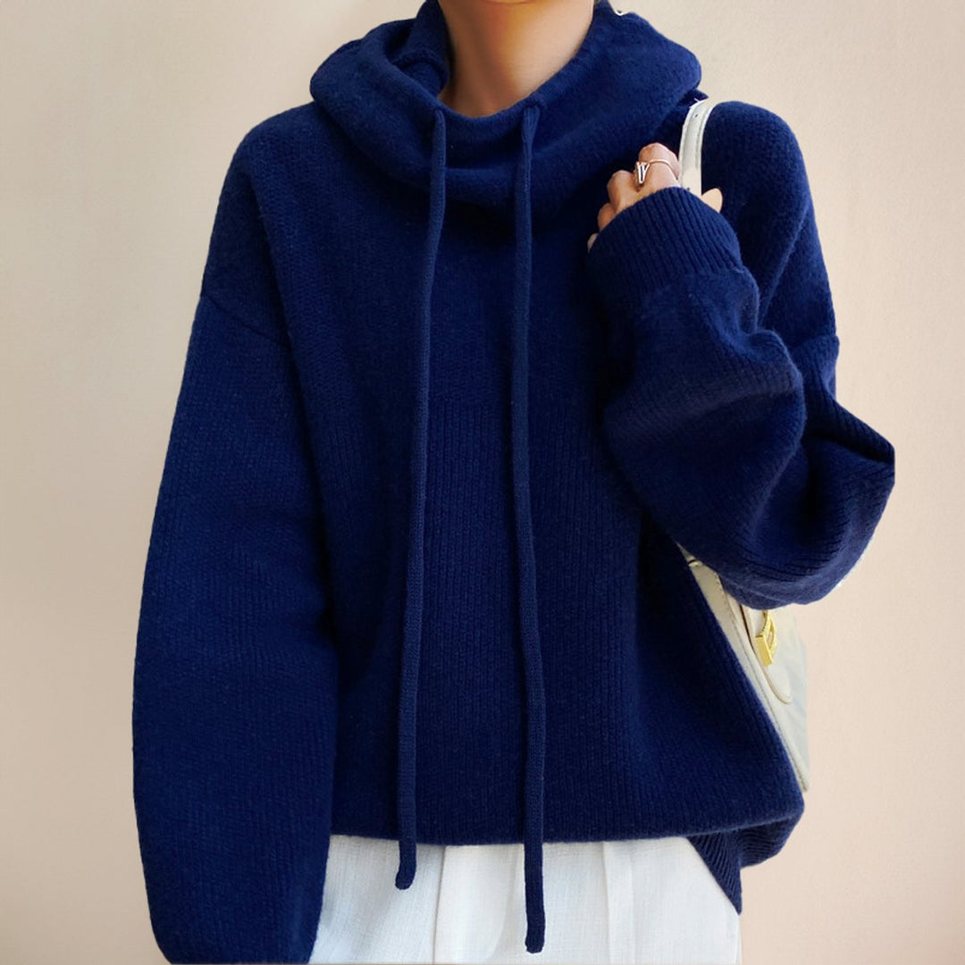 Women's Oversized Hooded Turtleneck Sweater for Casual and Cozy Style 7