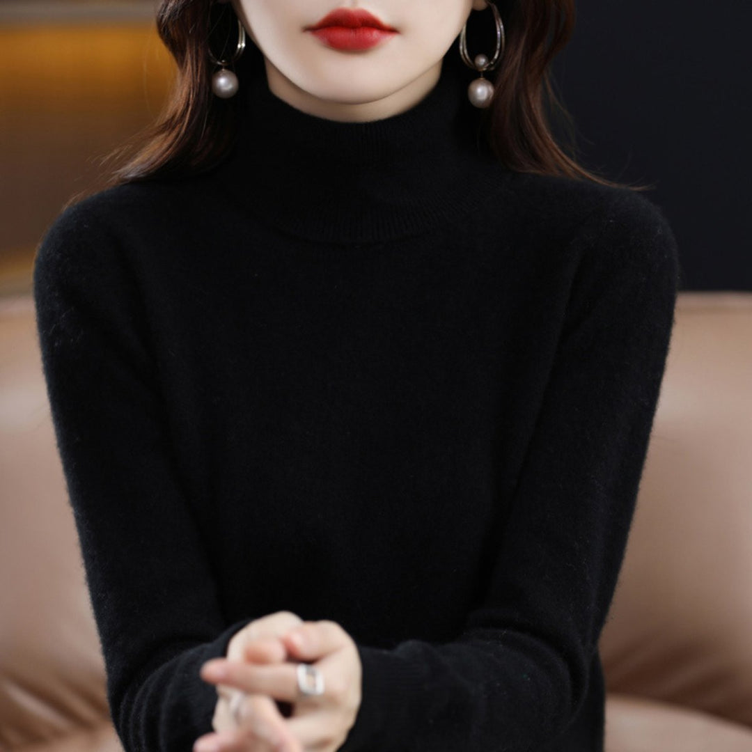 Women's Slim-Fit Turtleneck Jumper Lightweight Warm Layering Top 0