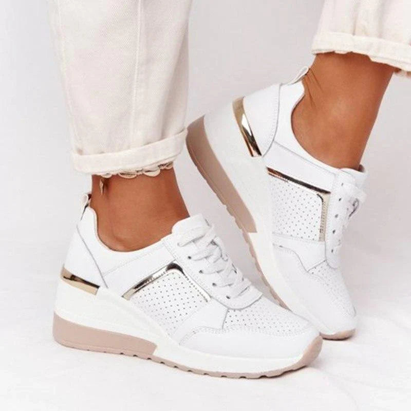Women's Sneakers with Arch Support - Stylish Wedge Design for Everyday Comfort and Versatility 0