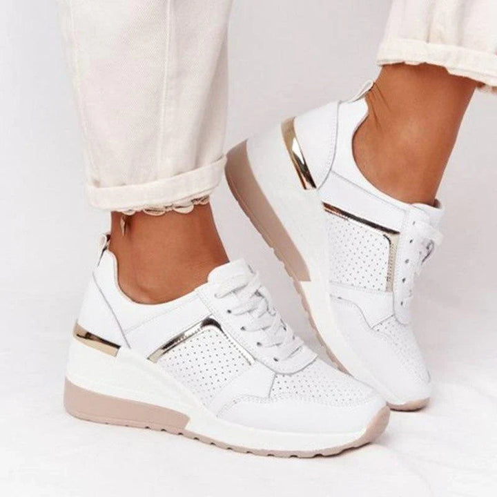 Women's Sneakers with Arch Support - Stylish Wedge Design for Everyday Comfort and Versatility 0