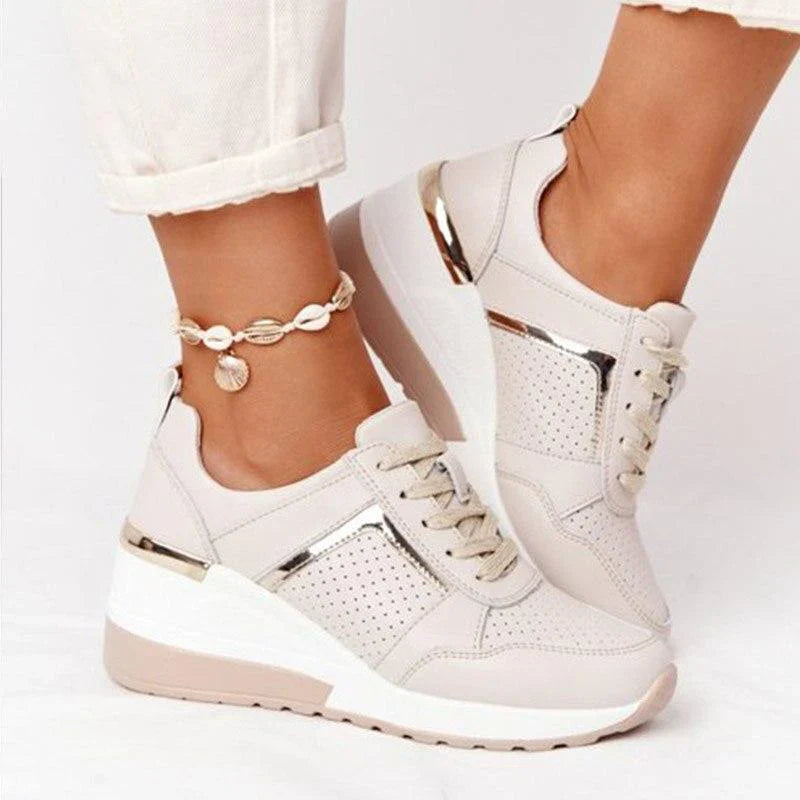 Women's Sneakers with Arch Support - Stylish Wedge Design for Everyday Comfort and Versatility 2