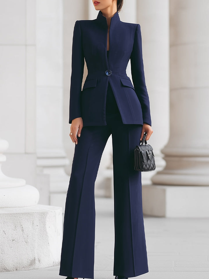 Women's Suit Set - Elegant Blazer and Trouser Pant Suits for Women - Timeless Style for Any Occasion 0