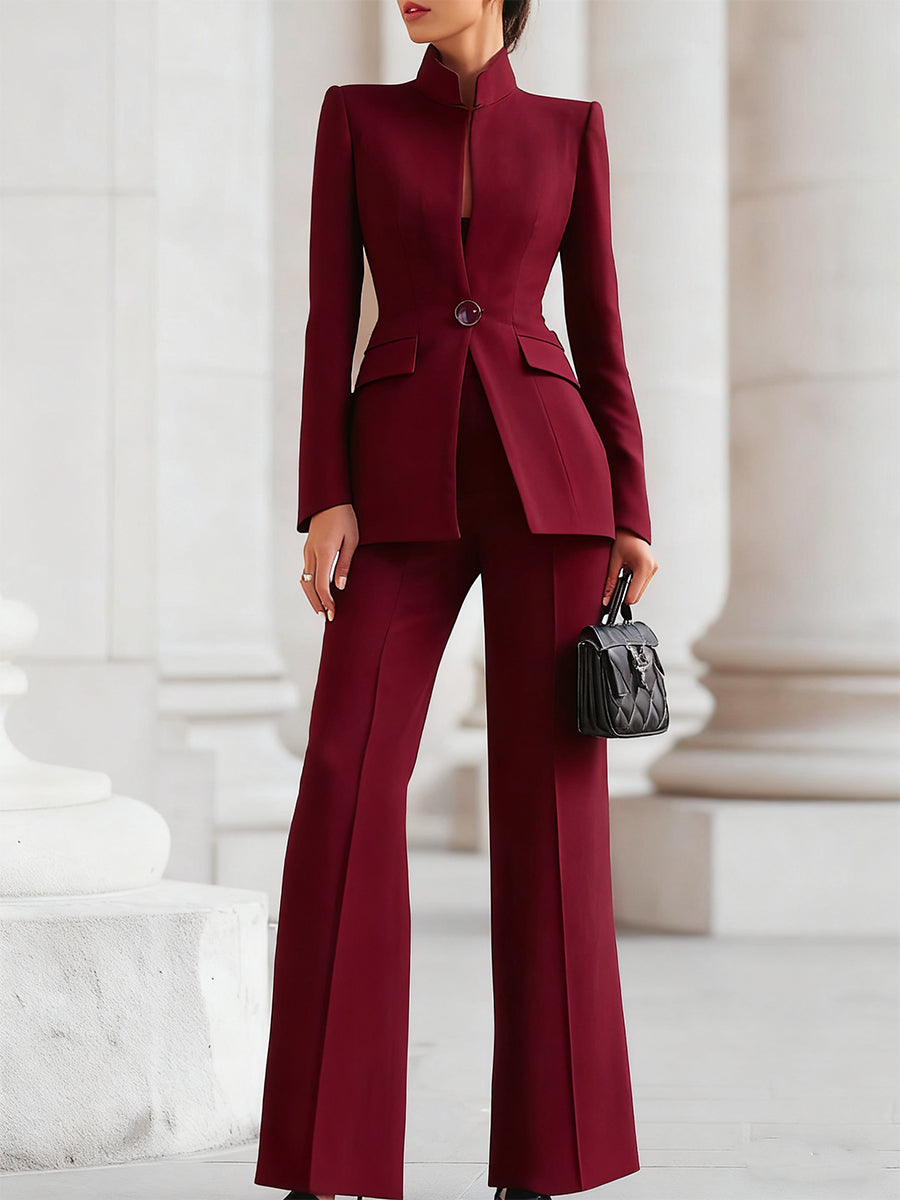 Women's Suit Set - Elegant Blazer and Trouser Pant Suits for Women - Timeless Style for Any Occasion 3