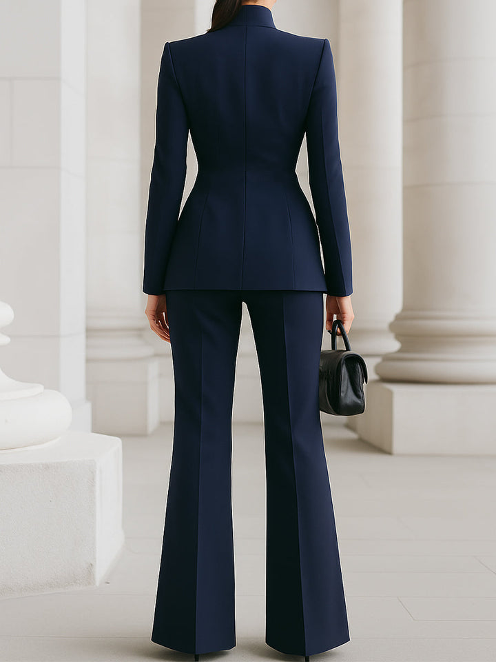 Women's Suit Set - Elegant Blazer and Trouser Pant Suits for Women - Timeless Style for Any Occasion 7