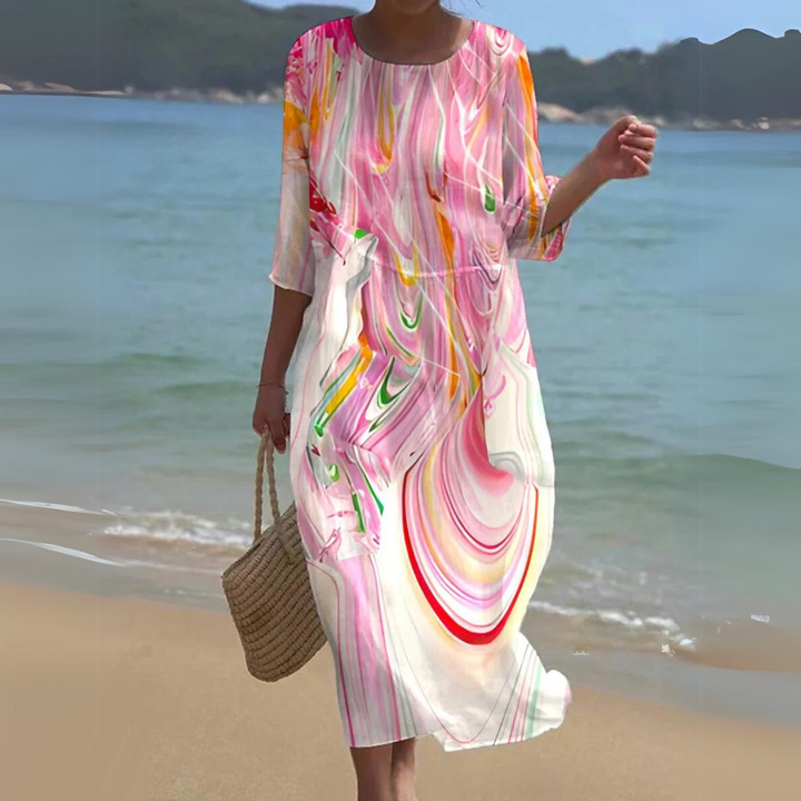 Women's Summer Dress - Elegant Floral Print with Flattering Silhouette for Casual and Formal Occasions 6
